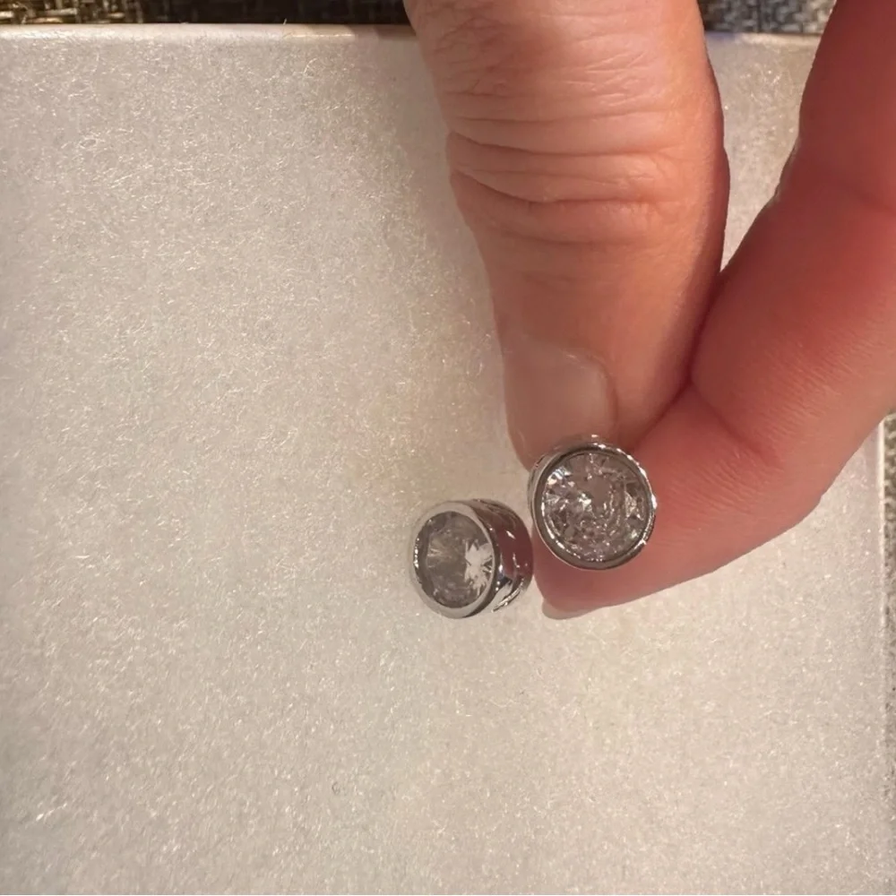 Elegant Silver Stud Earrings Chunky and Fun